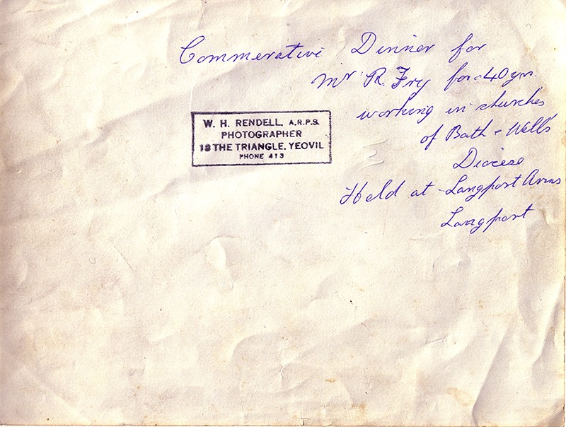 Reverse of original Langport Arms photograph