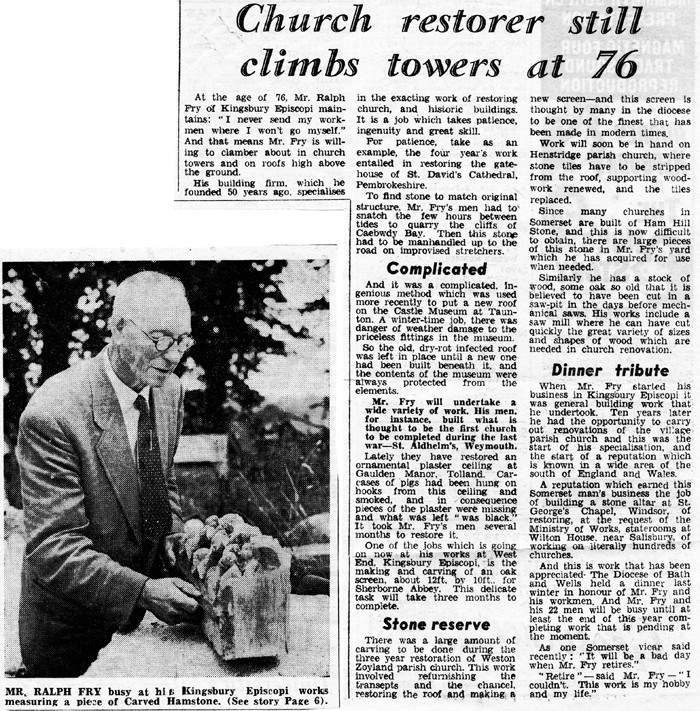 Western Gazette Yeovil 1959