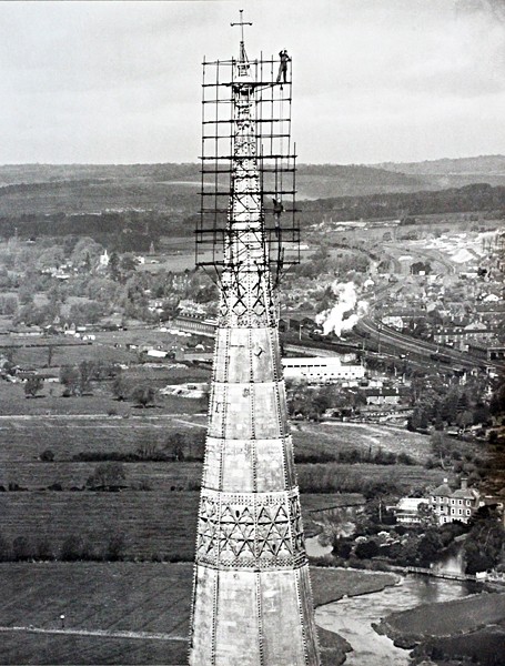replacing the cross on the Spire of Salisbury Cathedral